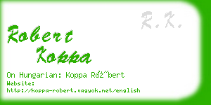 robert koppa business card